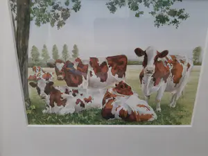 Wiebe A van der Zee - Zeefdruk, Koeien kopen? Bied vanaf 40!