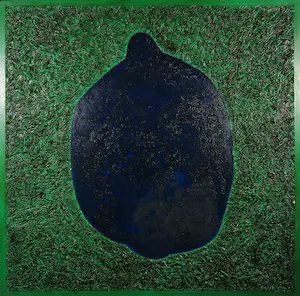 Pim Lenos - Gemengde techniek op paneel, Blue lemon (Groot formaat!) kopen? Bied vanaf 1!