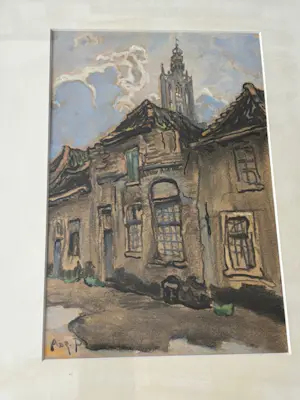 AcheterAdri Pieck - straatje in Amersfoort met zicht op de Onze Lieve Vrouwentoren? Enchérissez de 150!