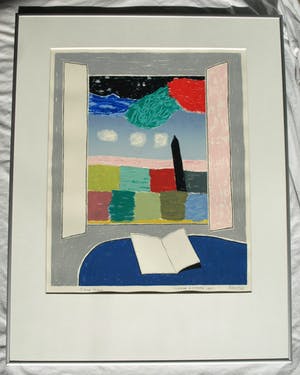 Harrie Gerritz - Ingelijste zeefdruk , Black Totem – 1990 – oplage 30 kopen? Bied vanaf 55!
