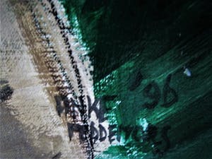 Anke Peddemors - GROOT! Acrylverf op doek - F.C. Groningen "duel om de bal" gesigneerd kopen? Bied vanaf 30!