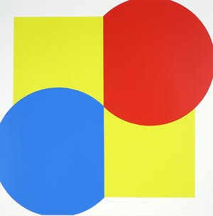 Hans van Westen - Zeefdruk, Abstracte compositie kopen? Bied vanaf 1!