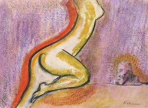 Luis Filcer - Aquarel en krijttekening, Vrouw XVI kopen? Bied vanaf 50!