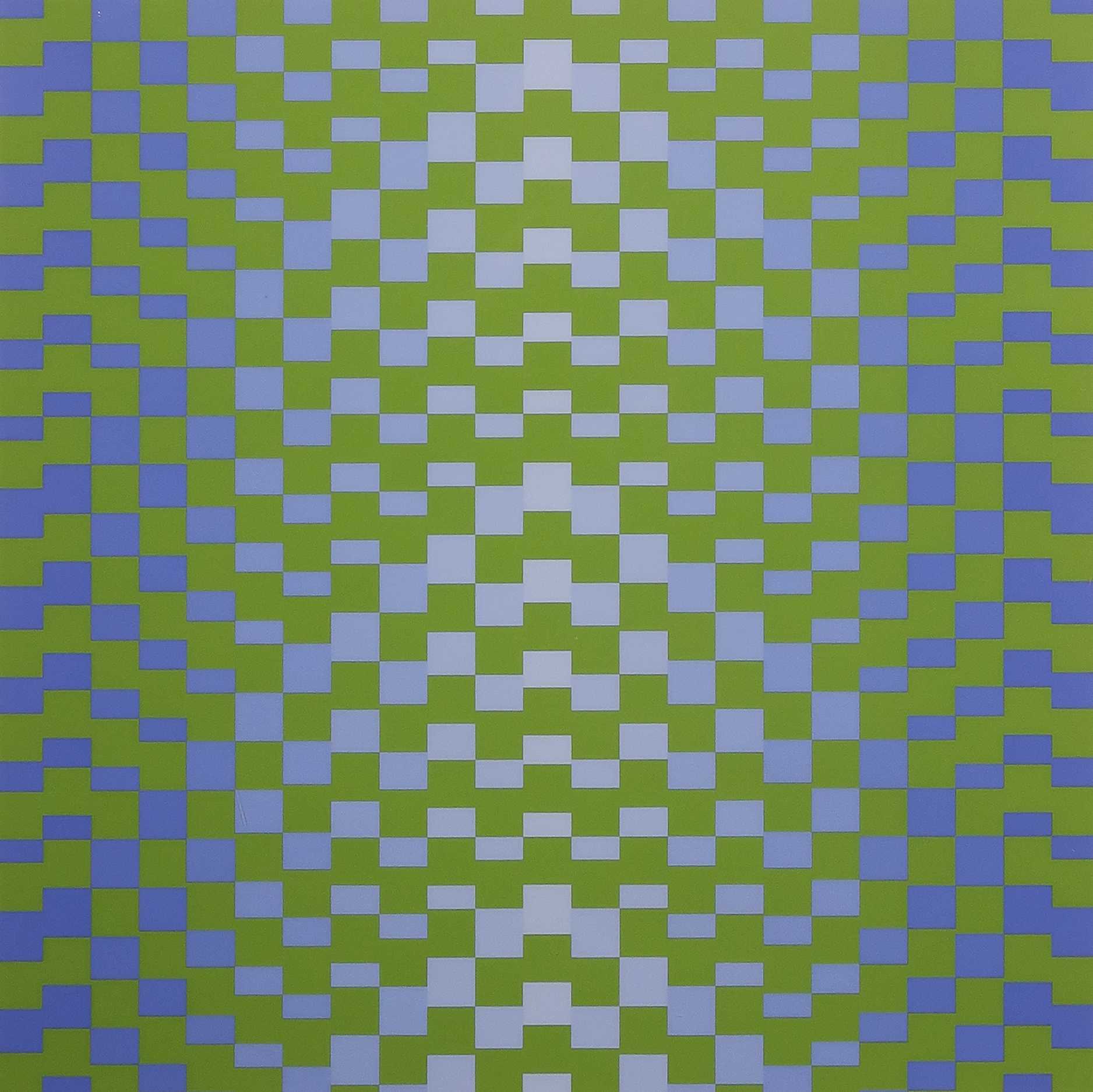 Eddy van Aarem - Zeefdruk, Abstract-geometrische compositie - Ingelijst kopen? Bied vanaf 35!