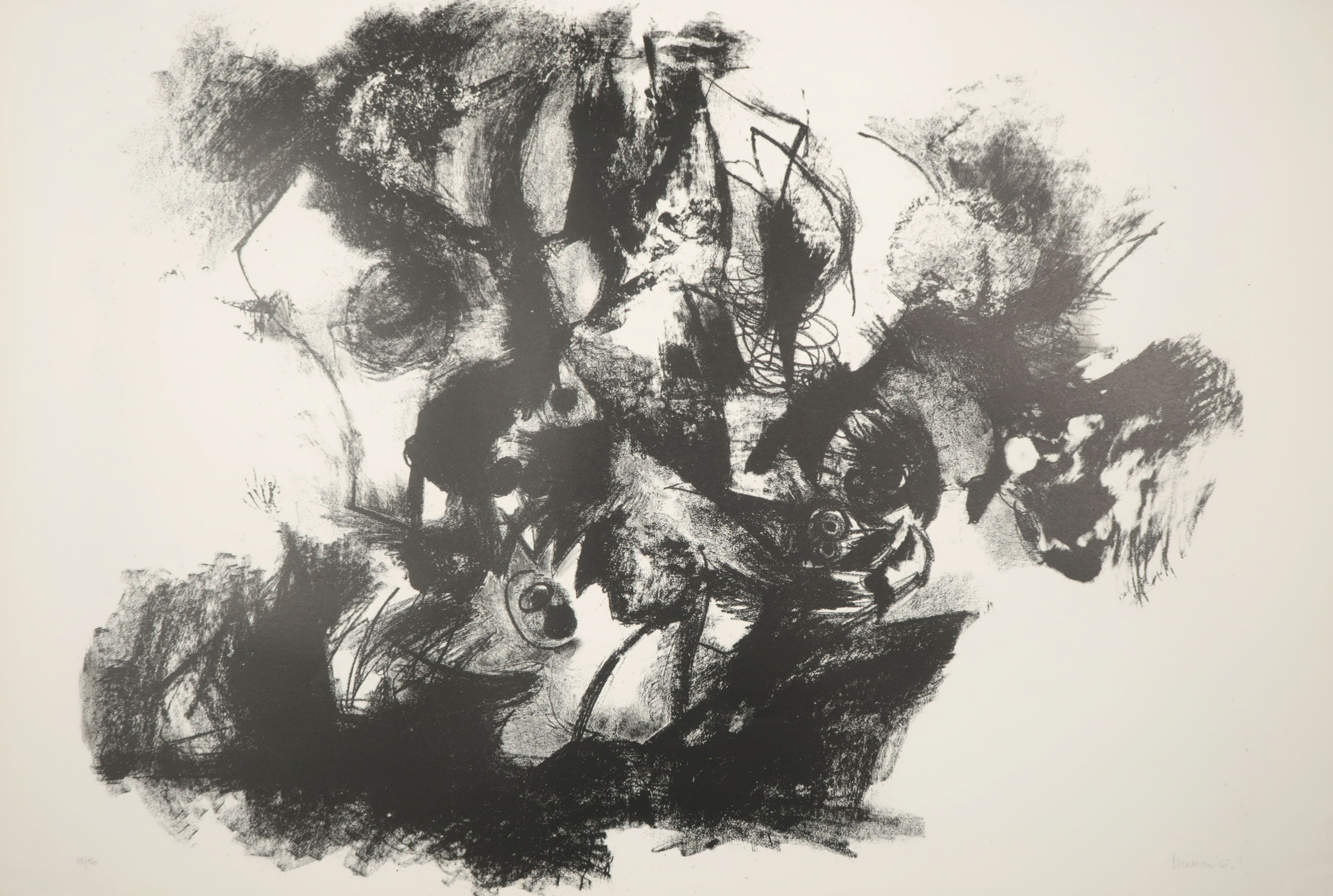 Jef Diederen - Litho, Zonder titel verkocht voor € 35!