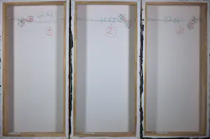 Carla Raadsveld - Drieluik, Acryl op doek, Bloemen kopen? Bied vanaf 200!