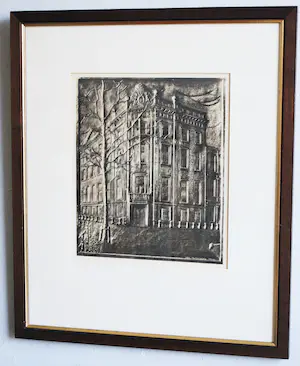 Cris Agterberg - lithografische druk NHM gebouw kopen? Bied vanaf 60!
