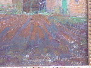 Joseph Posenaer - Aagtekerke, voorjaar 1917 - Olieverf op paneel kopen? Bied vanaf 500!