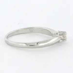 14k witgouden solitair ring met briljant geslepen diamant tot. 0.10ct kopen? Bied vanaf 310!