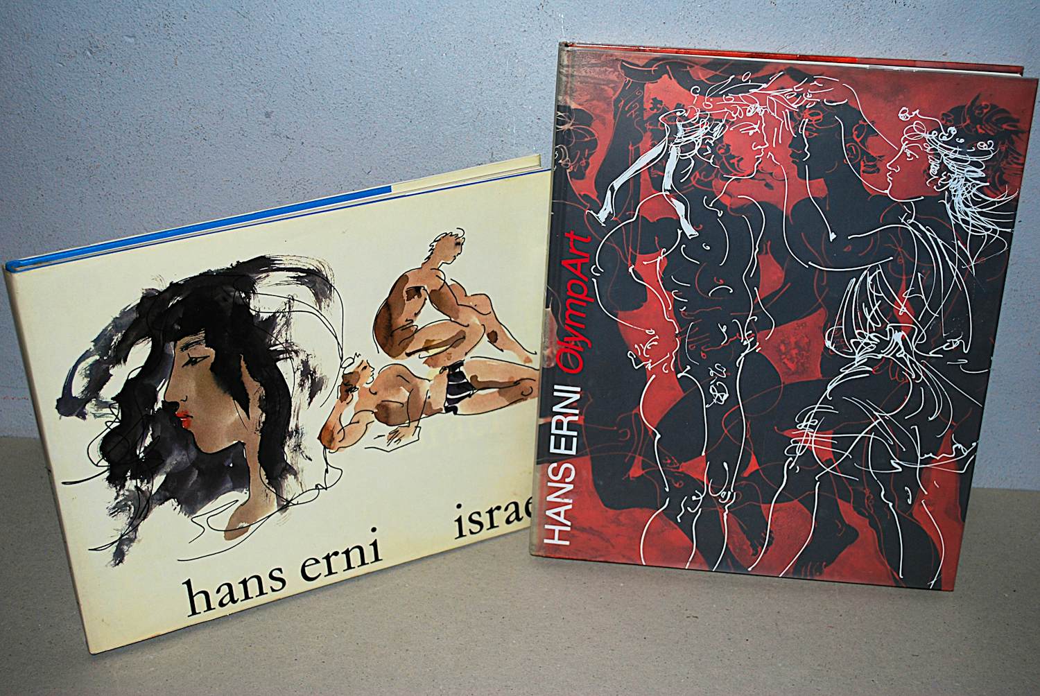 Hans Erni - 2 hardcovers: OlympArt / Olympische spelen & 'Israel' met originele tekening kopen? Bied vanaf 175!