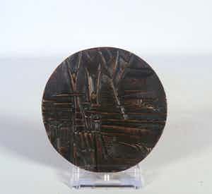 Fred Carasso - Bronzen penning, Zonder titel verkocht voor € 70!