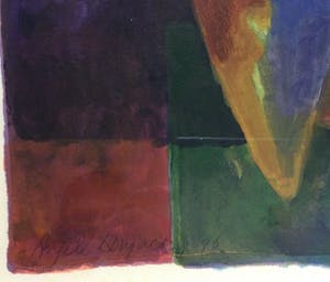 Angele Donjacour - z.t. | abstract geometrisch schilderij - ingelijst kopen? Bied vanaf 135!