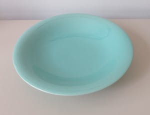 Niet of onleesbaar gesigneerd - Turqoise platelen Fruitschaal kopen? Bied vanaf 1!