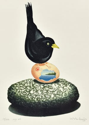 Niet of onleesbaar gesigneerd - Den Magpie , Den Merel & Den Fiskmås kopen? Bied vanaf 1!