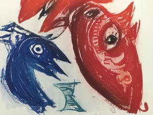 Carl-Henning Pedersen - Le Roi des Oiseaux (met genummerde en gesigneerde catalogus) kopen? Bied vanaf 250!