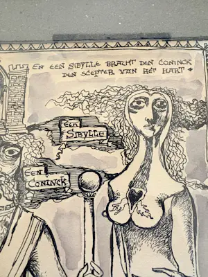 Lucebert - Rare early work, signed, 1946 - attributed to kopen? Bied vanaf 1750!