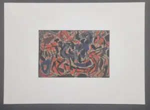 Joop Kropff - 4 abstracte werken in passe-partout kopen? Bied vanaf 120!