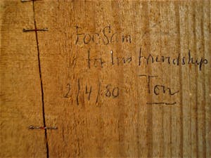 Ton Frenken - Borzo Gallery - Geometrisch Olieverf - "LetrofFrshp" -gesigneerd met opdracht kopen? Bied vanaf 10!