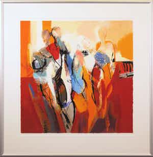 Peter Meijer - Zeefdruk, Afscheid - Ingelijst verkocht voor € 35!