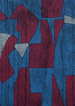 Franz Eggenschwiler - Houtsnede: Rotblau im Feld - 1994 kopen? Bied vanaf 49!