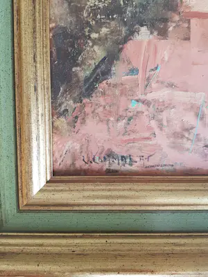 Leon Lommaert - Olieverf op paneel - Boeren Interieur - Ingelijst kopen? Bied vanaf 90!