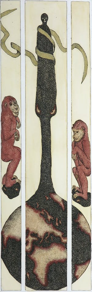 Carla Kleekamp - Kleurenets en aquatint, L 'homme triomphateur kopen? Bied vanaf 1!