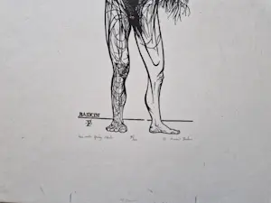 Leonard Baskin - Joods/Amerikaanse kunstenaar - houtsnede "man with spring plants" - gesigneerd kopen? Bied vanaf 39!