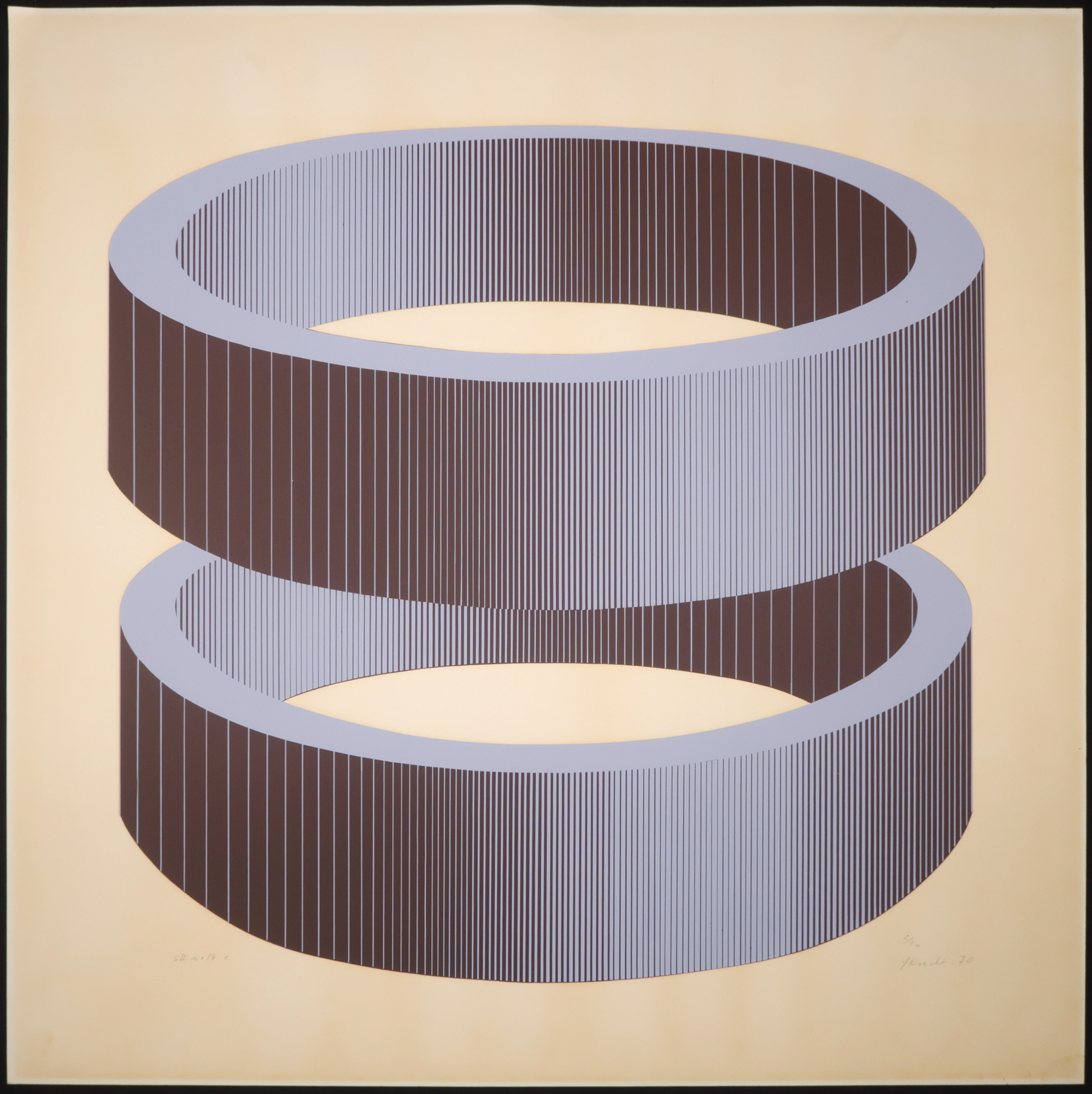 Yvonne Kracht - Zeefdruk, Geometrische vorm, S II Nr 14 C kopen? Bied vanaf 40!