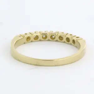 BWG gele rij ring bezet met briljant geslepen diamant 0.10ct - G/H - VS/SI kopen? Bied vanaf 150!