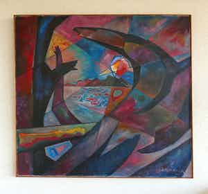 Herman Krikhaar - Compositie (1957) verkocht voor € 1400!