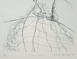 Hans Abbing - Naakt, droge naald ets kopen? Bied vanaf 60!