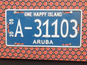 Jan Henderikse - Zero - Nummerbord op stof - 41 x 57 x 4 cm kopen? Bied vanaf 1350!