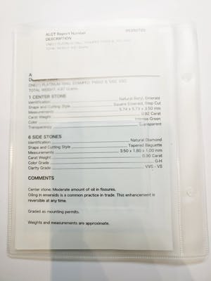 Platinum - Ring - 0.92 ct Emerald - Diamond kopen? Bied vanaf 550!
