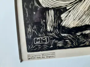 Jan Mankes - Originele Houtsnede Koemelkster 1927 kopen? Bied vanaf 160!