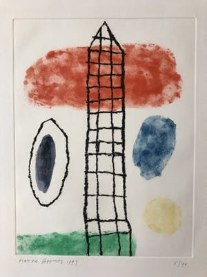 Harrie Gerritz - Compositie met toren kopen? Bied vanaf 85!