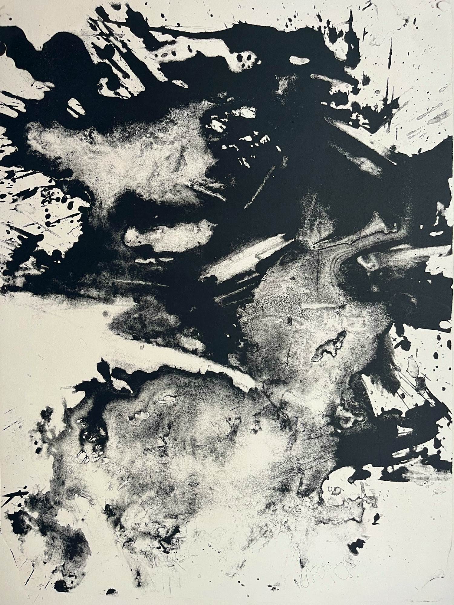 Eduard Franoschek - Große signierte nummerierte Lithographie von 1961 - Informel kopen? Bied vanaf 160!