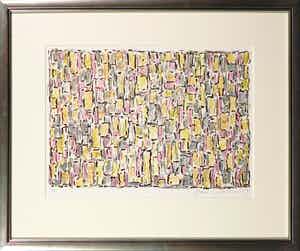 Jan Wolkers - Zeefdruk, Winterbeelden III - Ingelijst verkocht voor € 150!