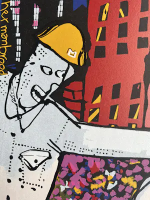 Herman Brood - Kleurenzeefdruk, genummerde oplage | 'Moes' | 1995 kopen? Bied vanaf 1!