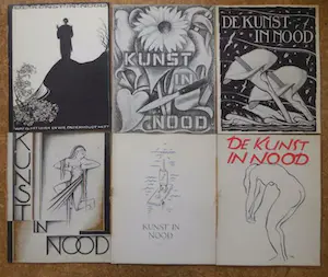 Wilhelmina van Oranje-Nassau - 2 litho's , bijlages van ; DE KUNST IN NOOD 6 delen kopen? Bied vanaf 50!