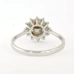 Witgouden ring met parel en diamant 0.20 ct - rm 19.25 kopen? Bied vanaf 400!