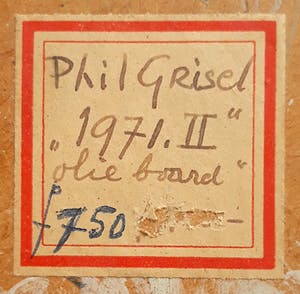 Phil Grisel - 71 II, olieverf op hardboard (ingelijst) kopen? Bied vanaf 150!