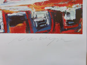 Henk Vierveijzer - ABSTRACTIE / KLEURZEEFDRUK / 70x50cm / SIG kopen? Bied vanaf 25!