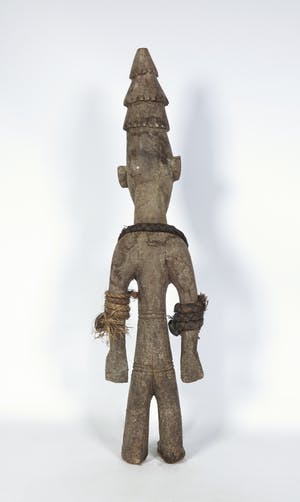 Bamana - Houten beeld, Vrouw met hoed en magische voorwerpen kopen? Bied vanaf 1!