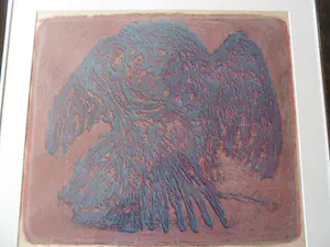 Jan Bezemer - Kleurenlitho: Roofvogel. kopen? Bied vanaf 40!