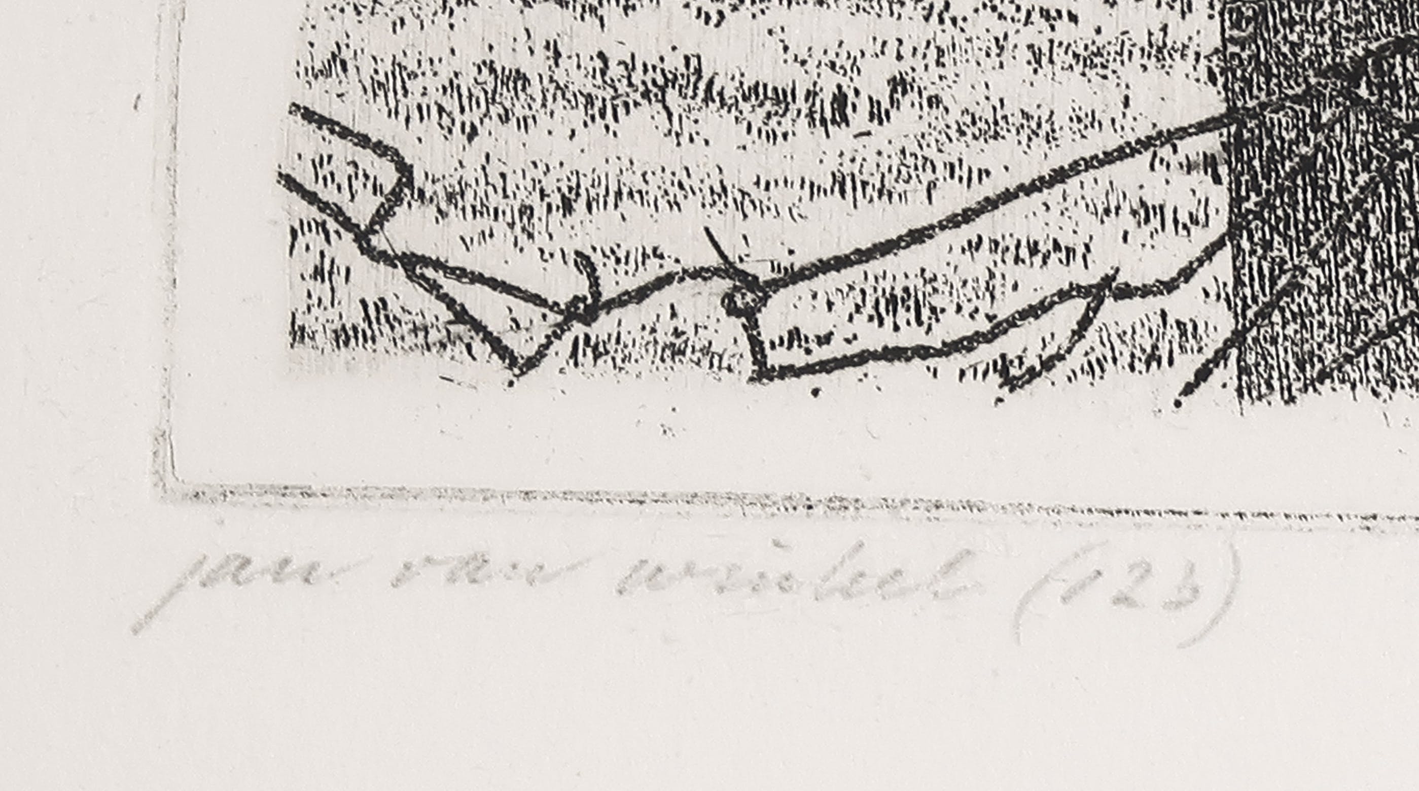 Jan van Winkel - Ets, Ingesloten uitgestrektheid kopen? Bied vanaf 1!