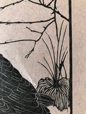 Jan Mankes - Houtsnede kleine kraai kijkend naar mugje - Gesigneerd - 1918 kopen? Bied vanaf 450!