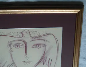 Geert Jan Jansen - Ingelijste potloodtekening , ‘Eerbetoon aan Pablo Picasso’ - Lijst, 38 x 46½ cm kopen? Bied vanaf 150!