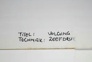 Nico van Stralen - ingelijste grote zeefdruk 'Volging' - extra: een gesigneerd boek kopen? Bied vanaf 100!