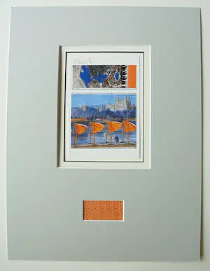 Christo - Project for NYC " The Gates " 2003 handgesigneerd - inc. original stofmonster kopen? Bied vanaf 139!