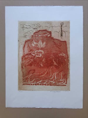 Jan Montyn - POKHARA I NEPAL / KLEURETS / 65x50cm / SIG / 1994 kopen? Bied vanaf 45!